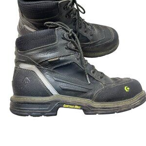 Wolverine w10484 Multishox Waterproof Steel Toe Black Work Boots Lace Up 12EW